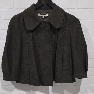 See By Chloe Dark Olive Cropped Wool Jacket